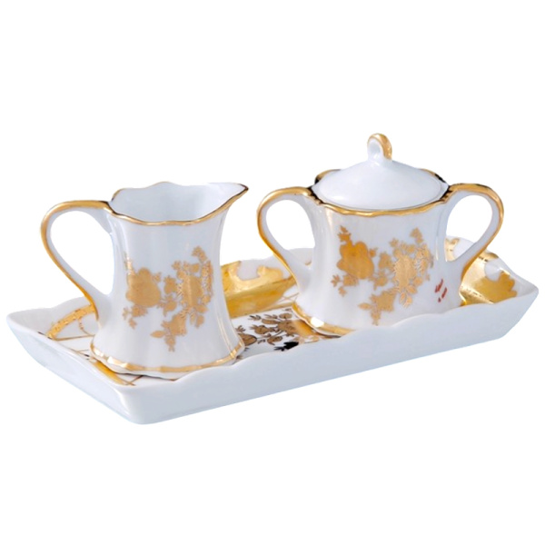 Набор &amp;quot;Мелисса&amp;quot; (молочник и сахарница на блюдце), 17 * 8,5 *7 см 167379