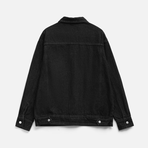 Куртка джинсовая O1, черная, XS–4XL
