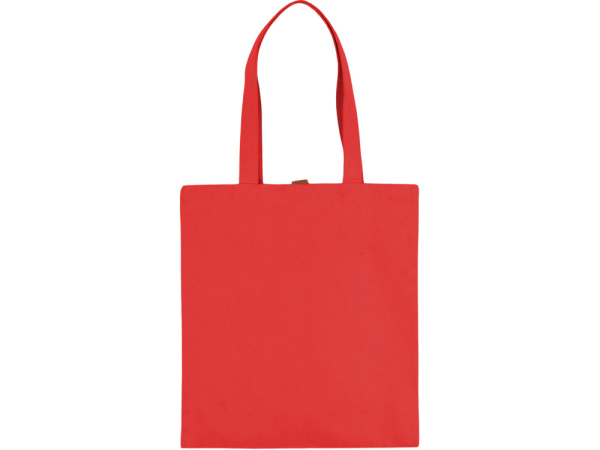 Cумка «Clip» из хлопка 340 г/м2 с застежкой из экокожи, Цвет красный