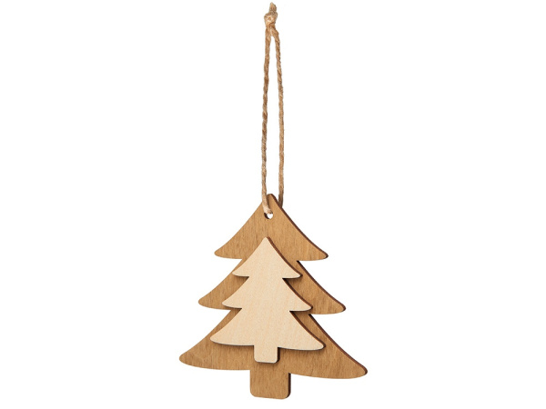 Деревянная подвеска на елку «Firtree», Цвет натуральный