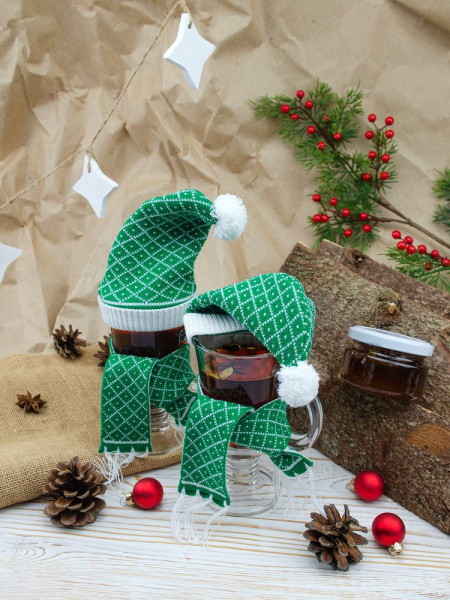 Шарфик на игрушку Dress Cup, зеленый, 39х4 см