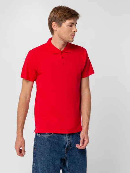 Рубашка поло мужская Spring 210, красная, S–5XL