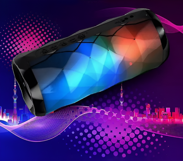 Портативная беспроводная колонка TG-167, Bluetooth, подсветка, защита от влаги, цвет в ассортименте / Яркий звук с атмосферной подсветкой