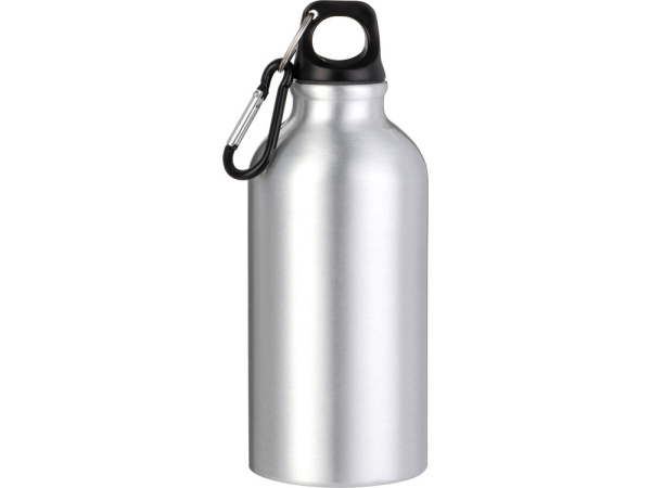 Бутылка «Hip S» с карабином, 400 мл, Цвет серебристый