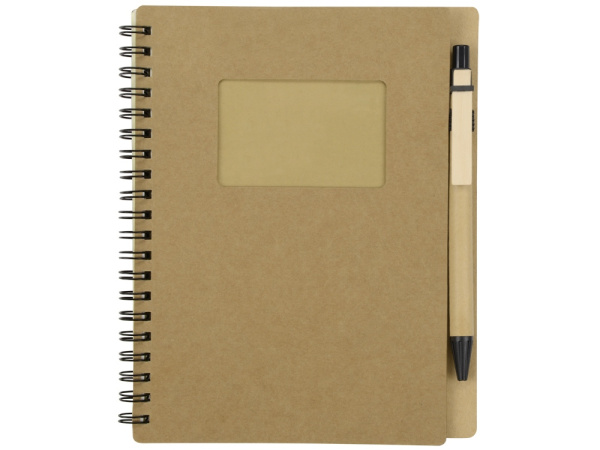 Блокнот «Дейзи» с ручкой, Цвет крафт/черный