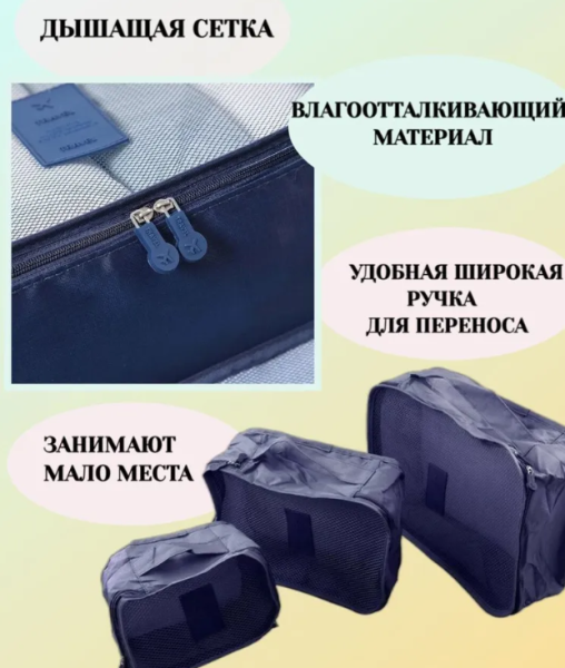 Набор дорожных органайзеров Laun Drypouch Travel 6 штук разных размеров