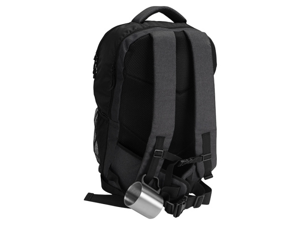 Стальная кружка с двойными стенками «Climber», Цвет серебристый/черный