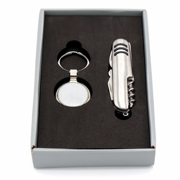 Подарочный набор БАЗИС, серебристый