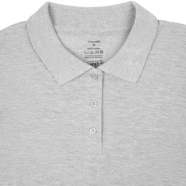 Рубашка поло женская Virma Lady, серый меланж, S–3XL