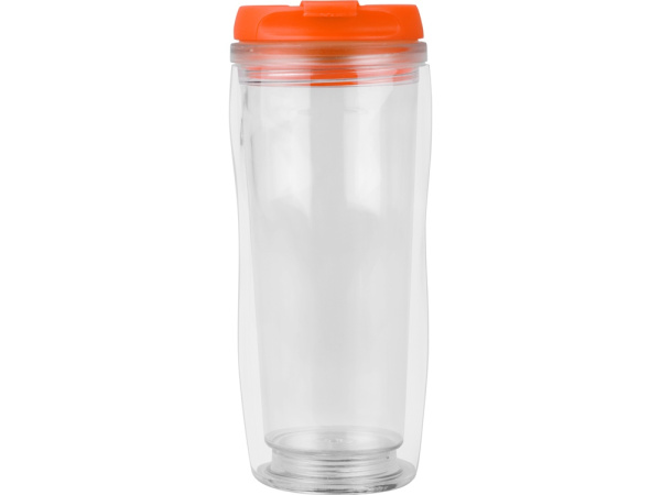 Термокружка «Mony», Цвет прозрачный/оранжевый