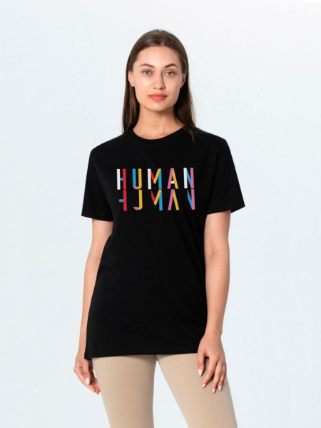 Футболка Human, черная, S–XXL