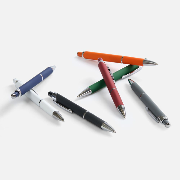 Ручка шариковая Chromos Soft Touch, серая, 13,9х1,1 см
