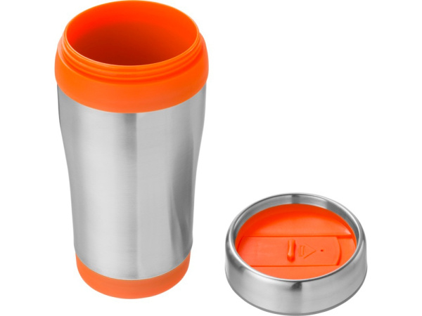Термокружка «Elwood», 400 мл, Цвет серебристый/оранжевый