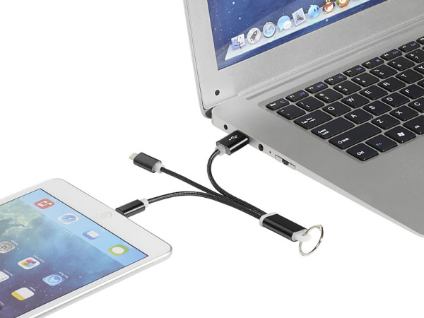 Кабель для зарядки «Metal» 3-в-1, Цвет черный