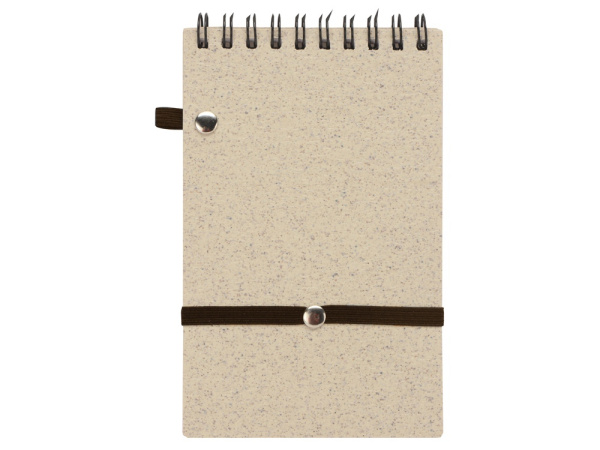 Блокнот «Toledo S» с обложкой из пшеницы и пластика, Размер В7, Цвет молочный