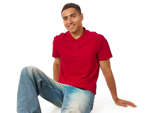 Рубашка поло "First 2.0" мужская, Размер 4XL, Цвет красный