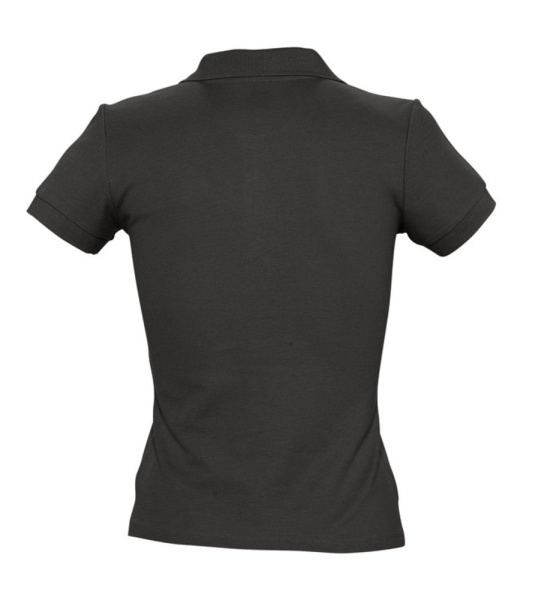 Рубашка поло женская People 210, черная, S–XXL