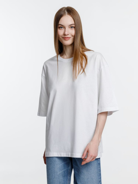 Футболка оверсайз унисекс Base Space, белая, XS–XXL