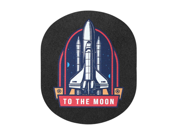 Патч «Овал», nubuk, Цвет черный