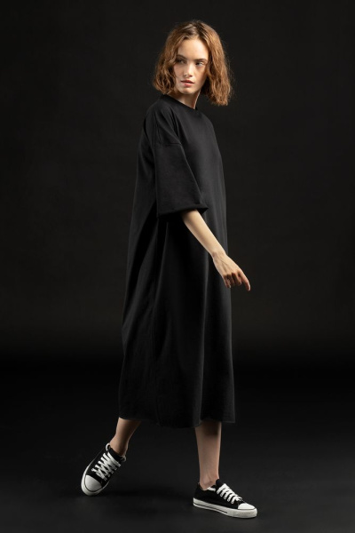 Платье D2, черное, XS–XXL