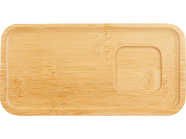 Чайная пара с бамбуковым блюдцем «Deny», Цвет белый