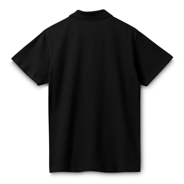 Рубашка поло мужская Spring 210, черная, S–5XL