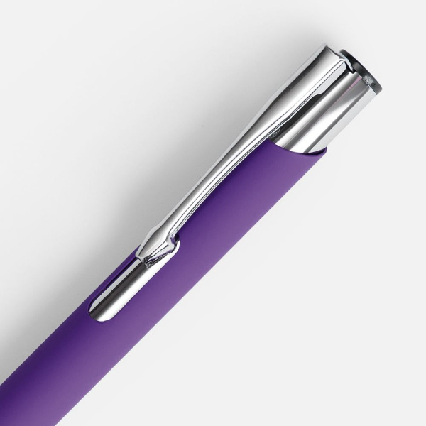 Ручка шариковая Keskus Soft Touch, фиолетовая, 13,7х0,8 см