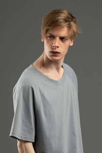 Футболка унисекс оверсайз T2, серая, XS–XXL