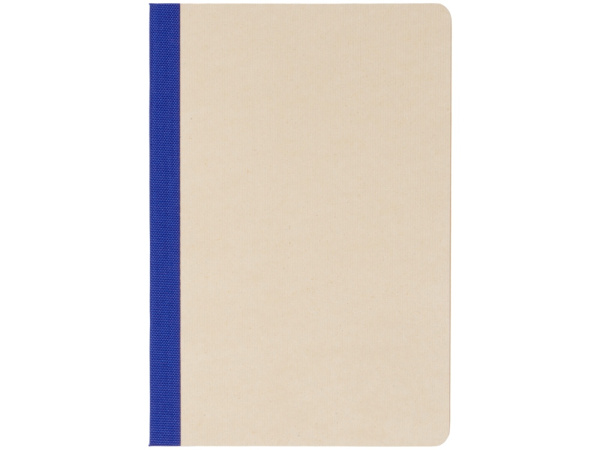 Блокнот А5 из переработанного тростника и RPET «Adiantum», Цвет синий/бежевый