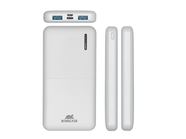 Внешний аккумулятор с быстрой зарядкой QC/PD VA2532, 10000 mAh, Цвет белый