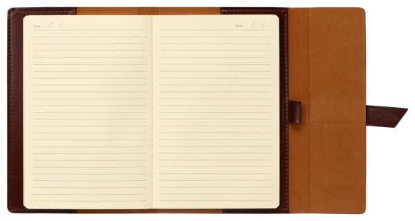 Бизнес-блокнот А5 с клапаном «Fabrizio», Цвет коричневый