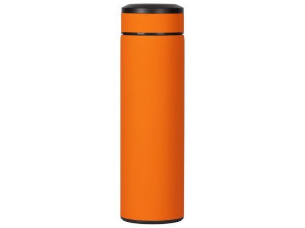 Вакуумный термос «Vacuum Flask C1», soft touch, 420мл, Цвет оранжевый/черный/серебристый