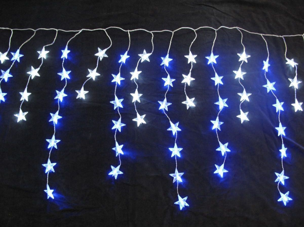 Гирлянда-штора "Звезды", 3*2 метра, с выбором цвета свечения