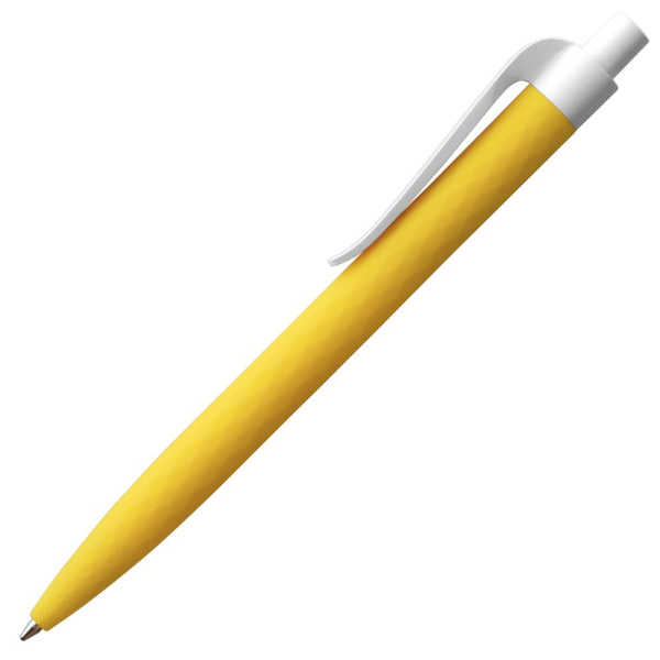 Ручка шариковая Prodir QS01 PMP-P, желтая с белым, 14х1 см