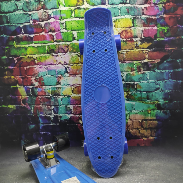 Скейт Пенни Борд (Penny Board) однотонный, матовые колеса 2 дюйма (цвет микс), до 60 кг.