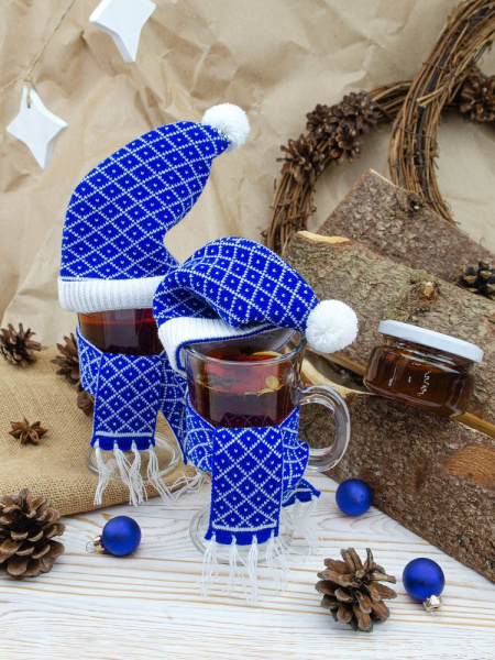 Шарфик на игрушку Dress Cup, синий, 39х4 см