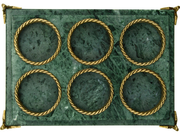 Набор для водки «Событие», Цвет зеленый/прозрачный/бронзовый