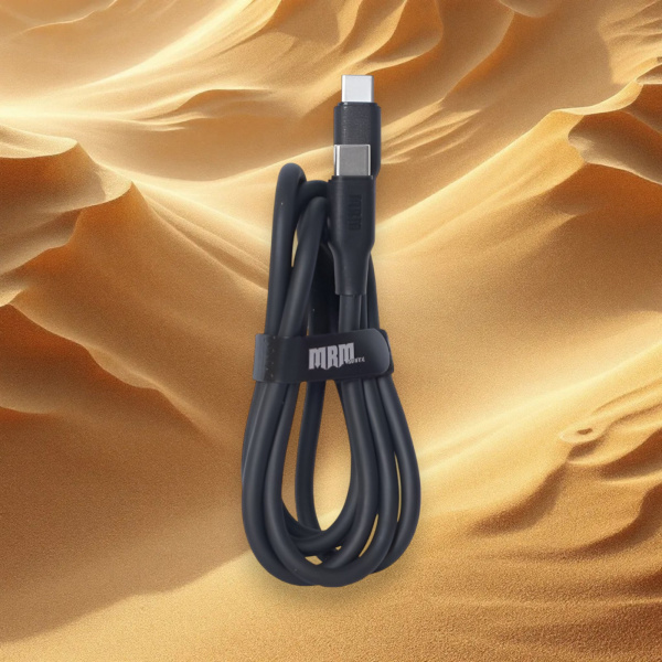 Кабель USB MRM PD85T USB Type-C-C, длина 1200мм, ток 6А, мощность 60Вт, силиконовый, черный / Высокая мощность и надежность для современных устройств