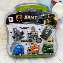 Игровой набор мини машинок "Военная техника" 6 шт.
