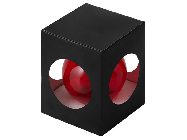 Стеклянный елочный шар «Frozi», Цвет красный прозрачный