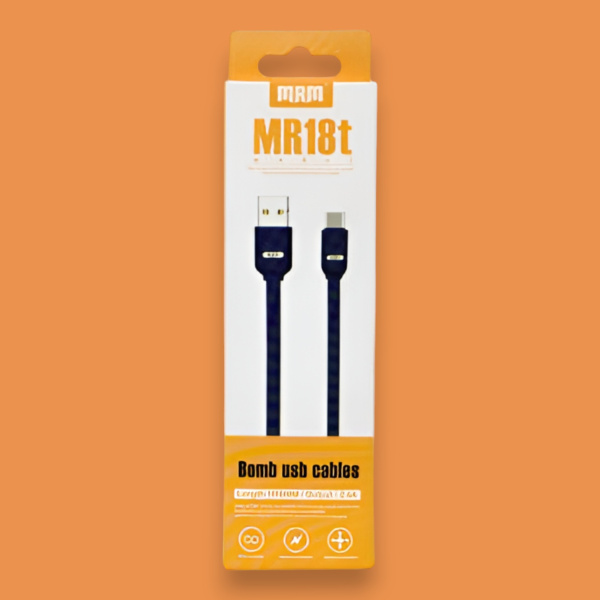 Кабель MRM MR18t USB Type-C, 1м, черный и белый цвета / Для зарядки и передачи данных между устройствами, оснащенными разъемом USB Type-C