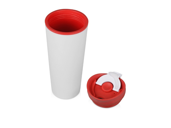 Термокружка «Brite», Цвет белый/красный