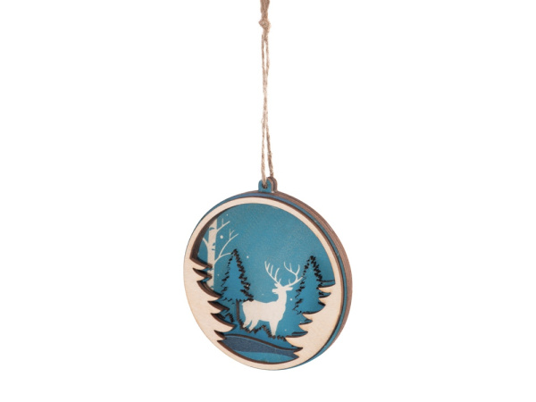 Подвеска «Рождественская встреча», Цвет натуральный, синий