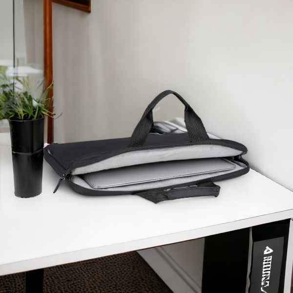 Сумка для ноутбука 15.6"  Smartish MLB-1048, серая / Крепление для чемодана, материал подкладки фланелет, утолщенные стенки