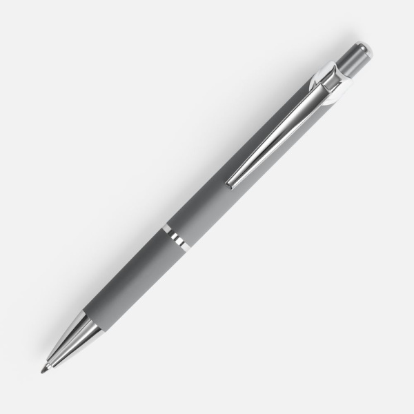Ручка шариковая Chromos Soft Touch, серая, 13,9х1,1 см