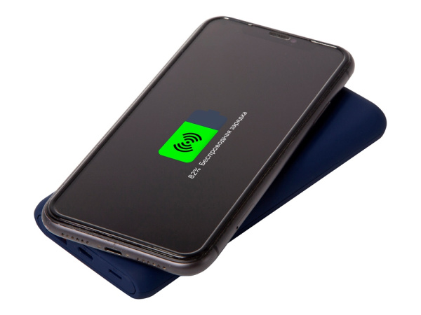 Внешний беспроводной аккумулятор c QC/PD «Reload», 10000 mAh, Цвет темно-синий