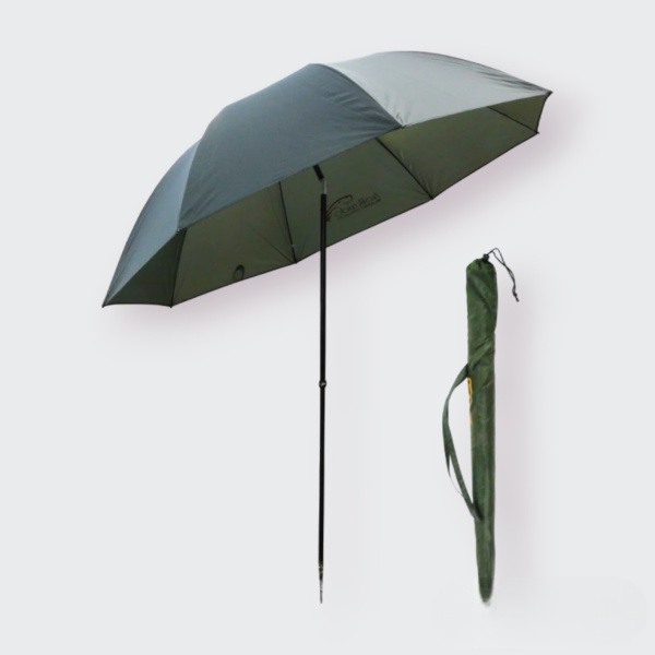 Рыболовный карповый зонт с тентом , зеленый / Зонт пляжный с механизмом наклона