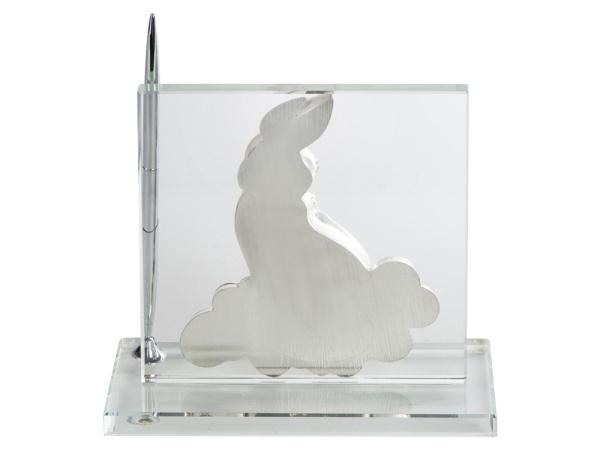 Настольный прибор «Удачное приобретение», Цвет черный, серебристый