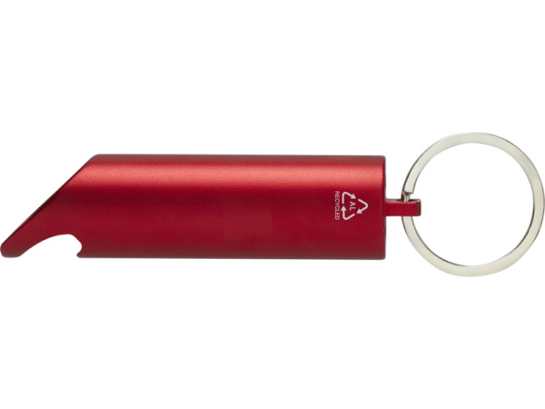 Светодиодный фонарик с открывалкой для бутылок и брелоком «Flare», Цвет красный