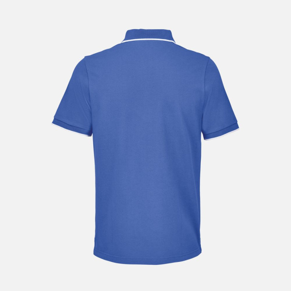 Рубашка поло унисекс Palermo, ярко-синяя с белым, XS–3XL
